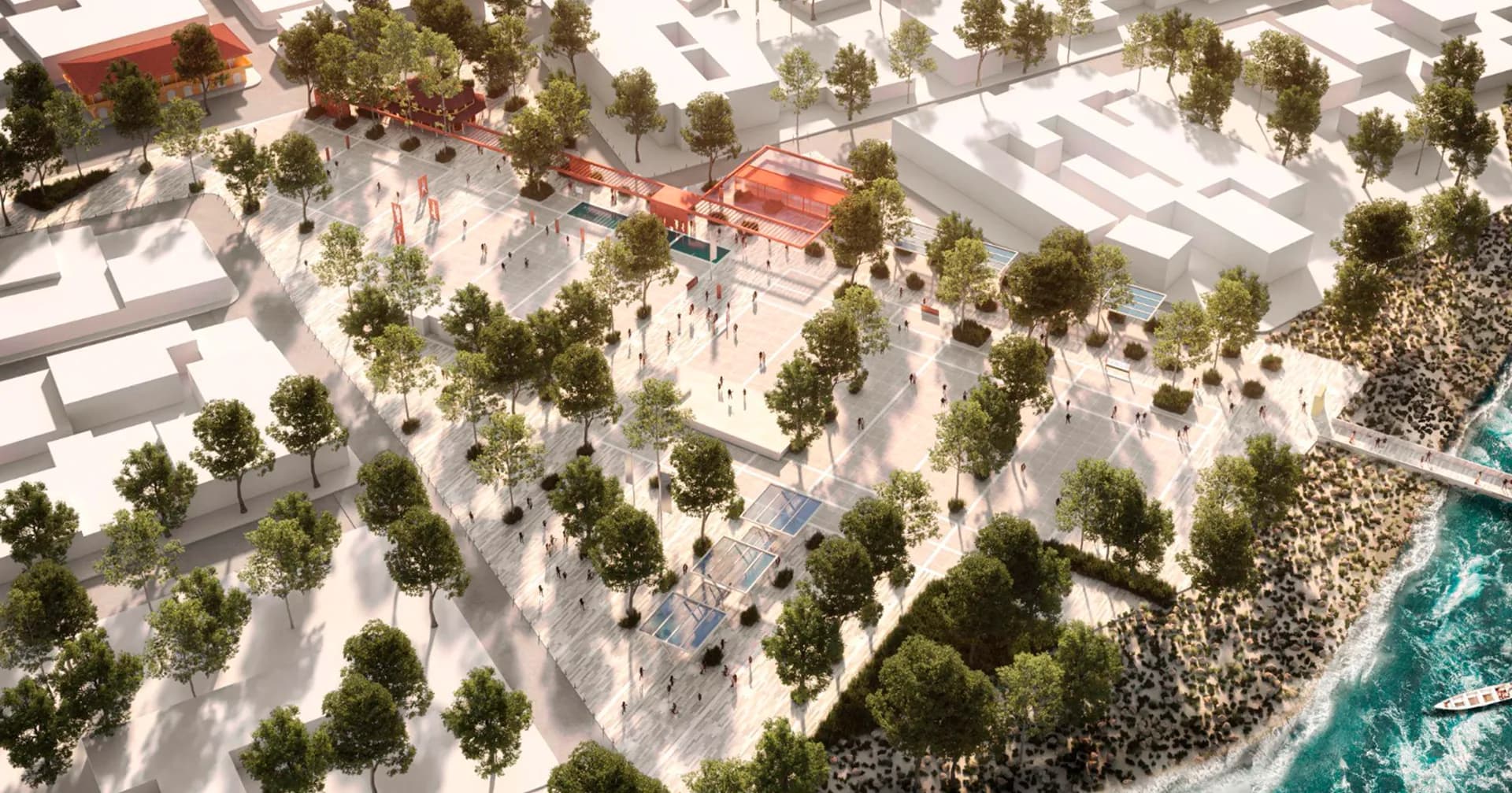Render de plaza pública